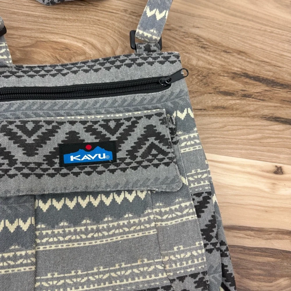 KAVU Gray Patterned Crossbody Bag